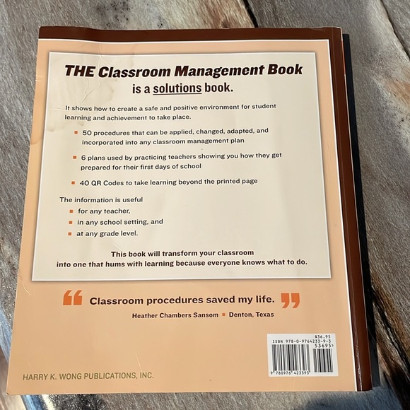 The Classroom Management Book by Harry K. Wong (English) Paperback Book - Picture 2 of 3